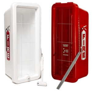 Cato Chief White and Red Fire Extinguisher Cabinet
